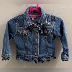 BCBG | Denim Jacket for Baby Girls With Golden Graphic Logo